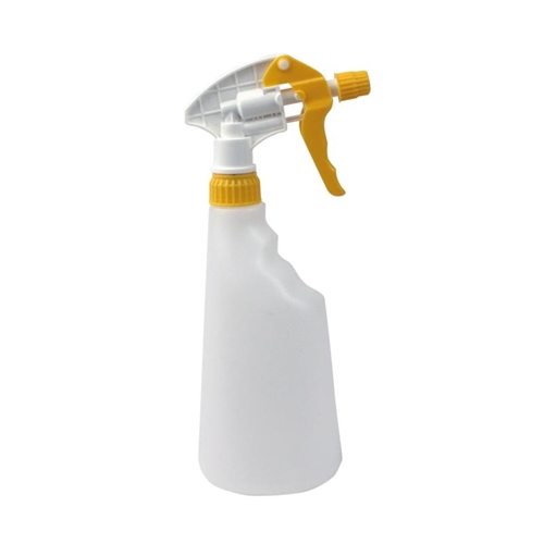 Butelka z rozpylaczem ze spustem 600ml żółta z podziałką