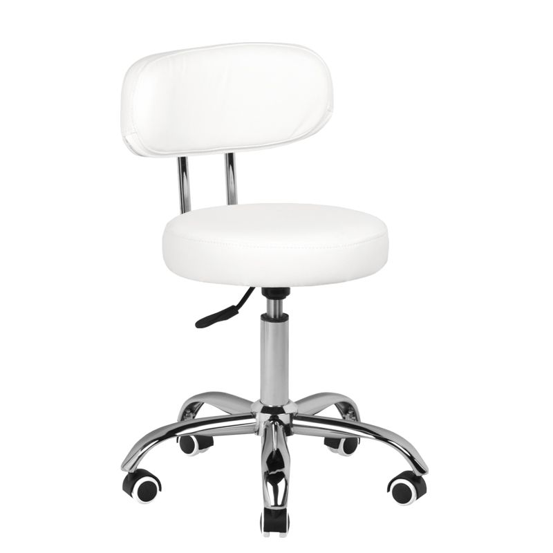 Biały taboret kosmetyczny do pedicure A-007