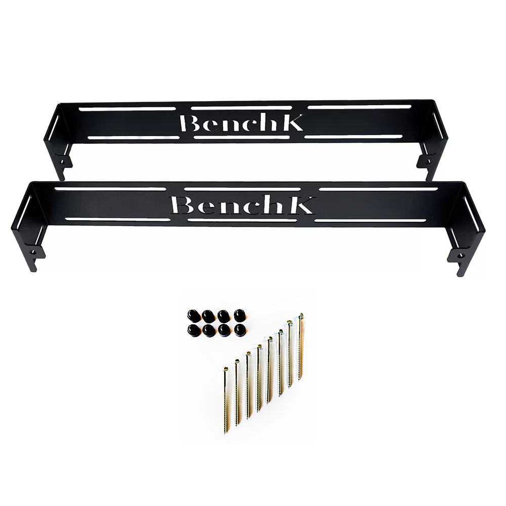 Schwarze Wandhalter WHB+S8 für BenchK Sprossenwände Serie 2 5 und 7