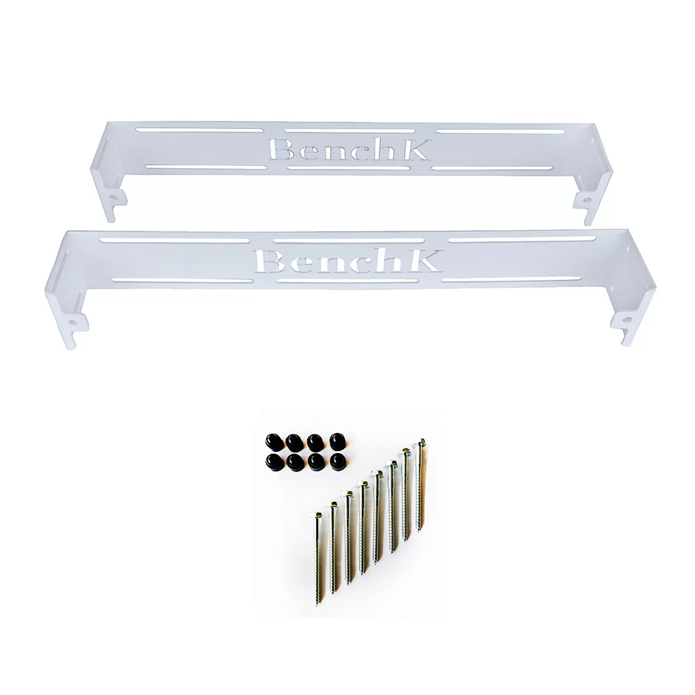 Weiße Wandhalterung WHW+S8 für BenchK Wall Bars Series 2 5 und 7