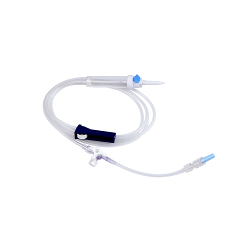 Infusionssæt med luftindtag Evercare - 195 cm 3-vejs PVC-fri - 80 stk.