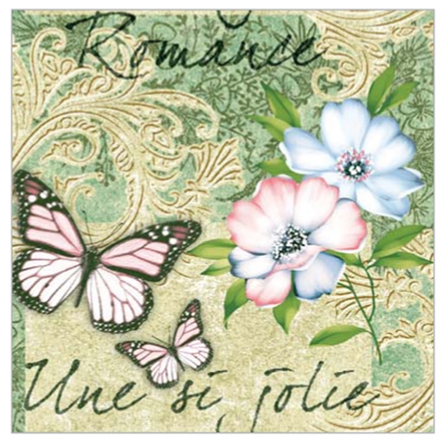 Airlaid-lautasliina 1/4-taitto 1L - 40x40cm kuosi Jolie - 50 kpl