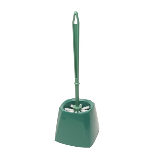 WC-Bürste mit Halter Eco Green - 38 cm grün mit weißer Bürste