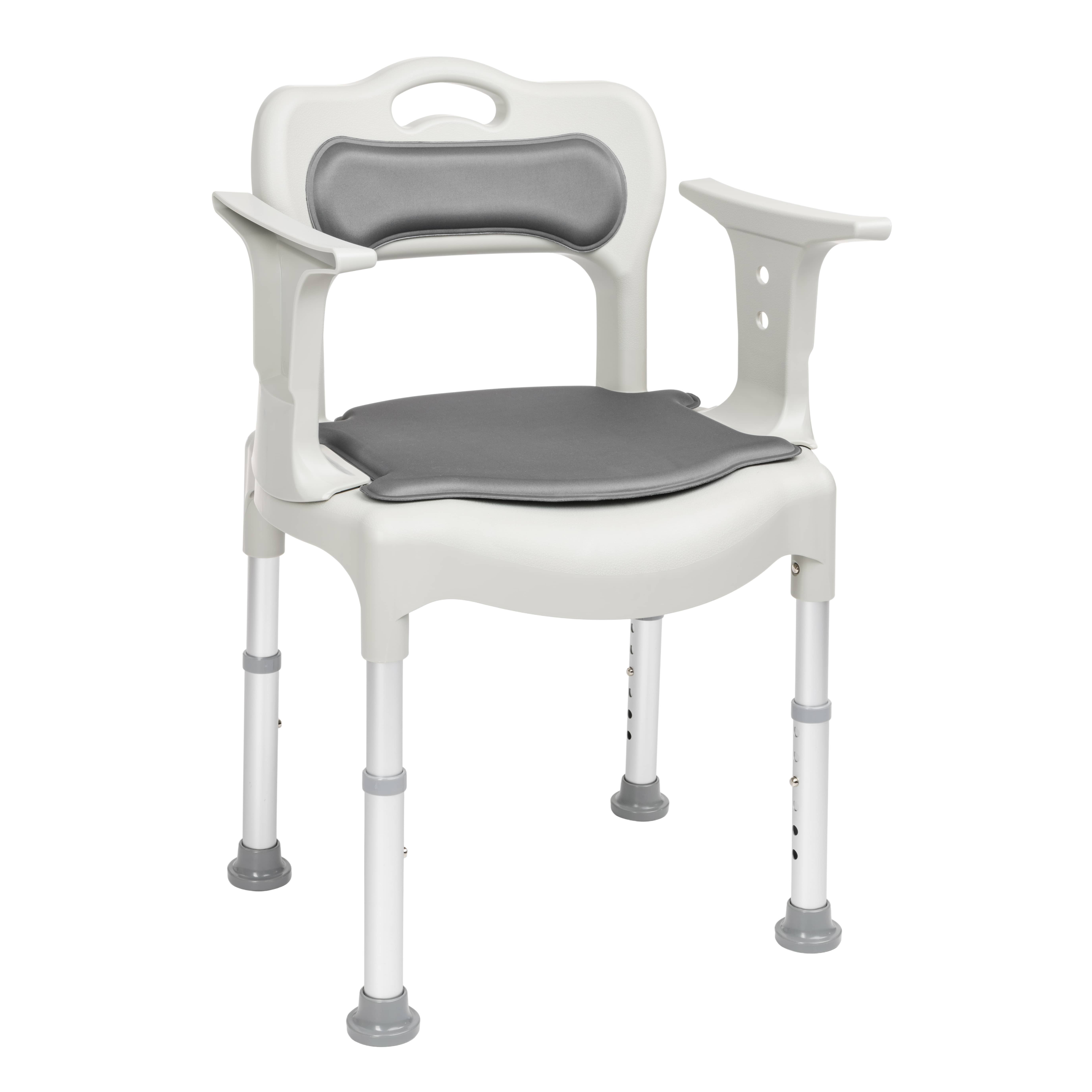 Bade- og toiletstol med spand og låg