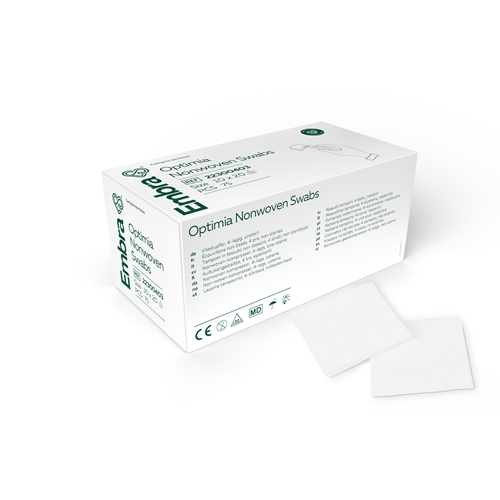 Kuitukangaskompressi 4-kerroksinen Embra - 10x20 cm annostelulaatikko steriloimaton - 75 kpl