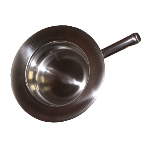 Bedpan with handle - 31cm stainless steel