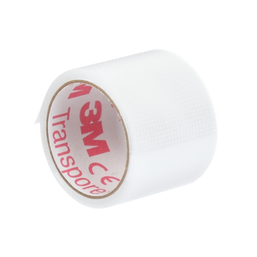 Perforeret plastplaster Transpore - 2,5 cm x 1,37 m - 100 stk