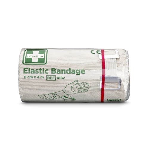 Bandaż elastyczny Cederroth - 8 cm x 4 m z klipsami opakowanie 20 szt.