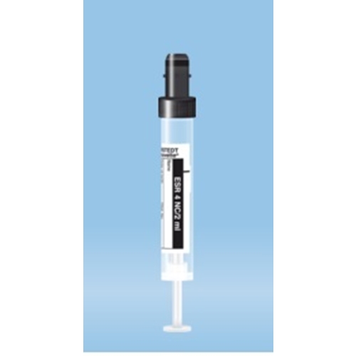 Vakuumrør i plast S-Monovette - 2 mL SR sort - 500 stk.