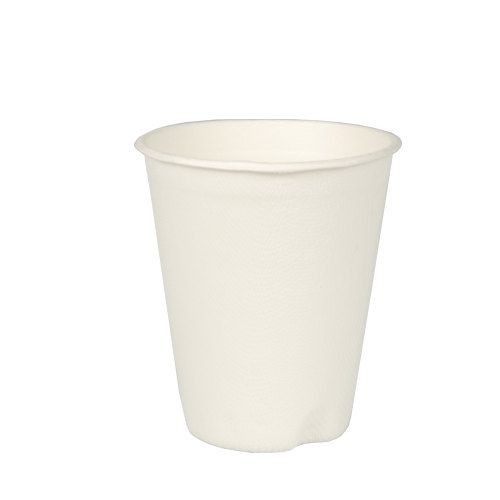 Beaker bagasse white - 20cl, 9.2 cm, diam 8 cm - 40 pcs