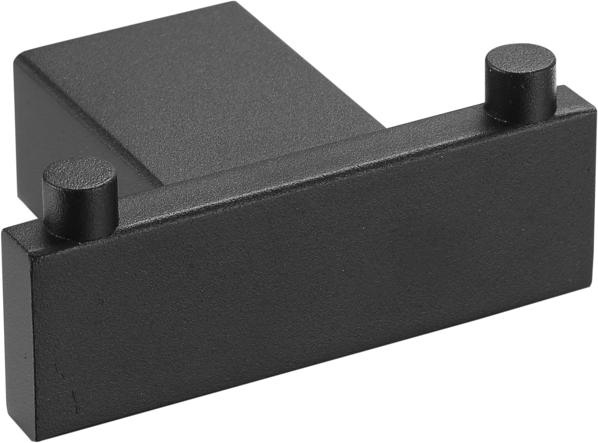 Double robe hook - Matt black finish - AI2418B