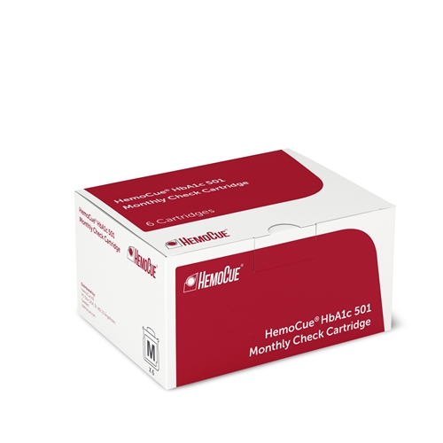 HemoCue HbA1c 501 Monthly - Månadskontroll kassett - 6 st