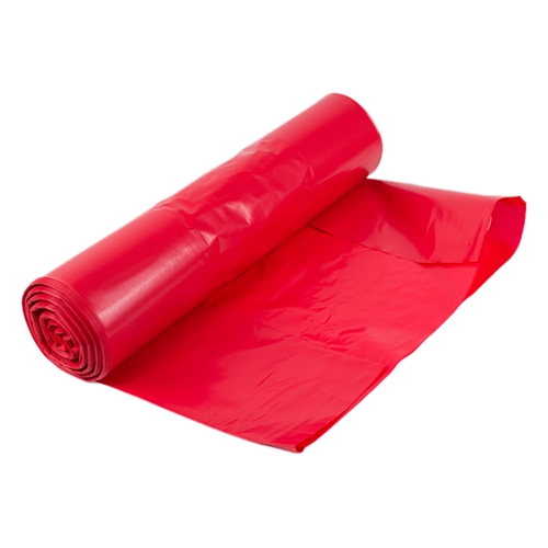 Affaldssæk i optisk LD-plast - 70L 600x900mm 50my rød - 25 stk