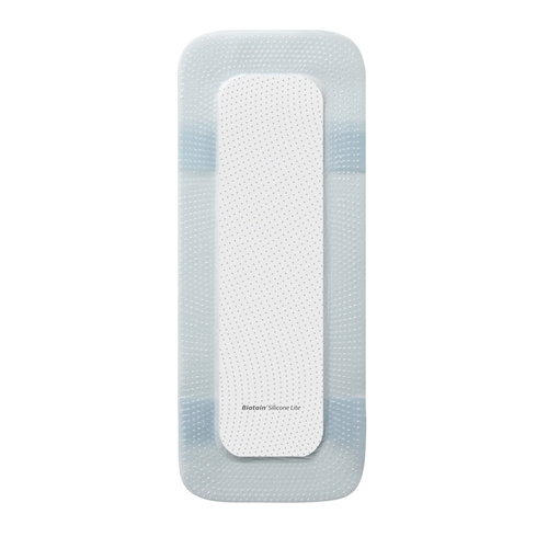 Cienki opatrunek piankowy z silikonem Biatain Silicone L - 10x25cm Border Lite - 10 szt.