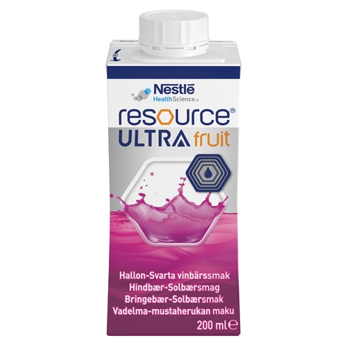Resource Ultra Fruit - 4x200 ml Hindbær-Solbær - 4 stk.