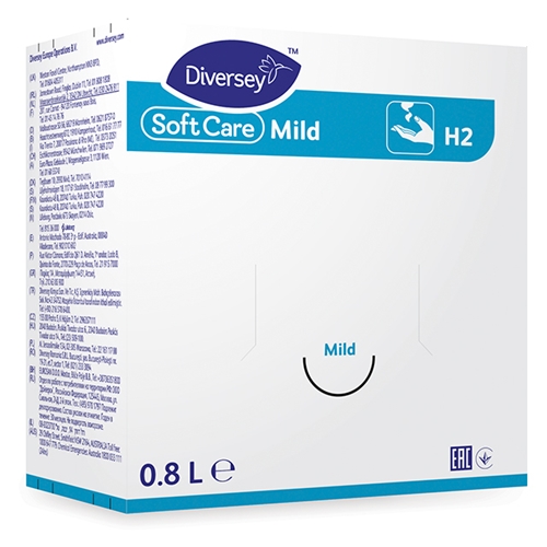 Flydende sæbe Soft Care Mild H2 - 800 ml parfumeret refill - 6 stk.
