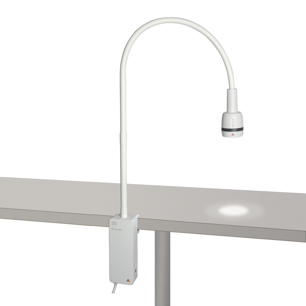 HEINE EL3 LED Untersuchungsleuchte mit Klemmhalterung