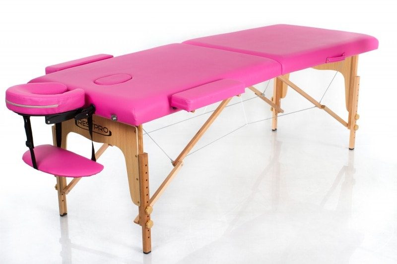 Bærbar massagebriks i træ - RESTPRO Classic 2 - Rosa
