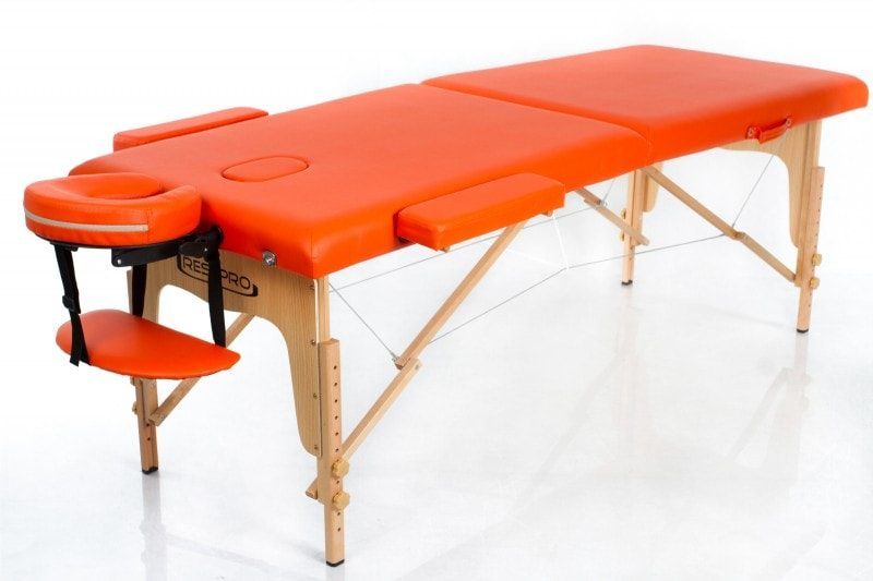 Bærbar massagebriks i træ - RESTPRO Classic 2 - Orange