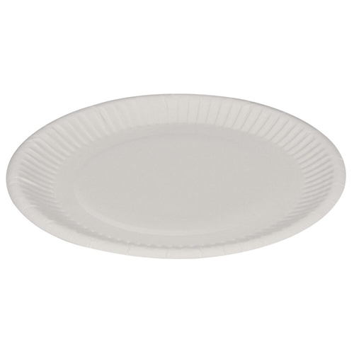 Flache Pappteller - 18 cm weiß Svanen - 50 St.