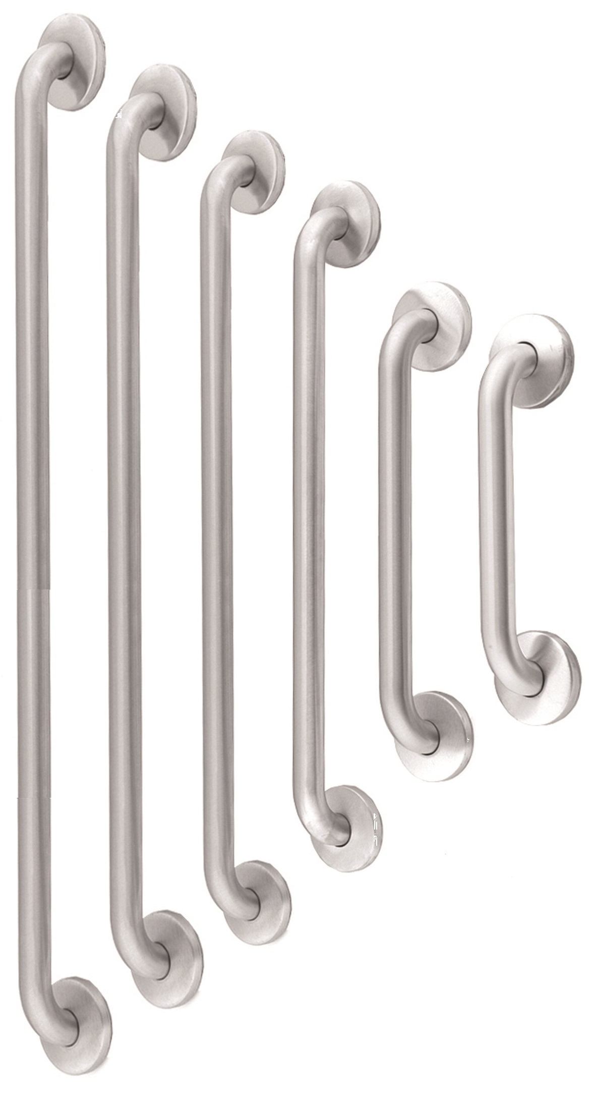 Lige støttegreb til væg 387 - 1200 mm - 1200 mm - Rostfritt stål – Satin