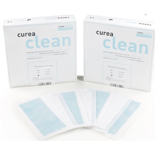 Superabsorberande förband Curea Clean – 20x30cm med spärrskikt – 20 st