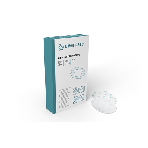 Opatrunek foliowy evercare 6x7 cm z ramką 50 szt.