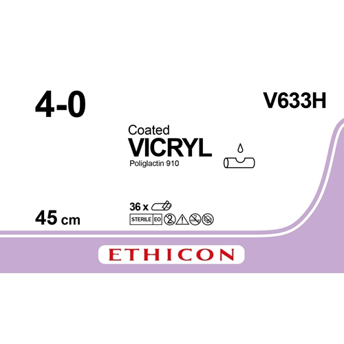 Vicryl 4-0 V633H ommel - ommelpakkaus - 36 kpl