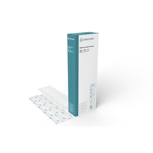 Absorbierender selbstklebender Verband evercare - 10x35cm (Saugkissen 5x30cm) - 30 St.