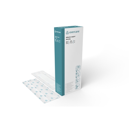 Absorbierender selbsthaftender Verband evercare - 10x30cm (Wundkissen 5x25cm) - 30 St.