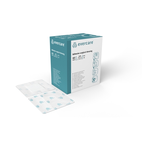 Absorberende selvklæbende bandage evercare - 10x10cm (pude 4,5x4,5cm) - 50 stk