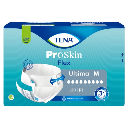 Alt-i-en inkontinensbeskyttelse med bælte - TENA Flex Ultima M - 60 stk