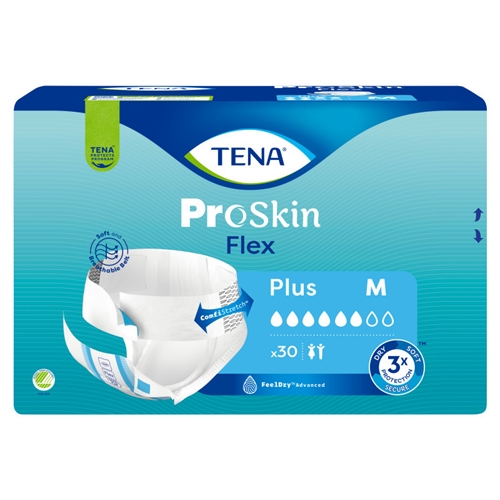 Majtki chłonne na nietrzymanie moczu all-in-one z pasem - TENA Flex Plus M - 90 szt.