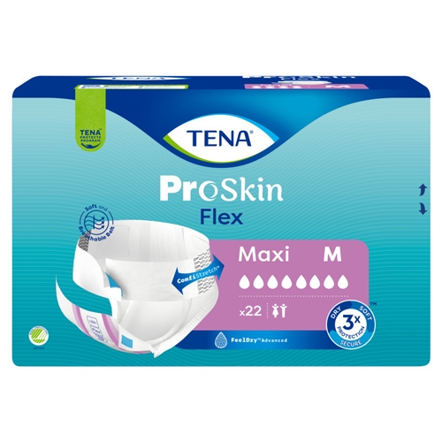 Alt-i-et inkontinensbeskyttelse med bælte - TENA Flex Maxi M - 66 stk