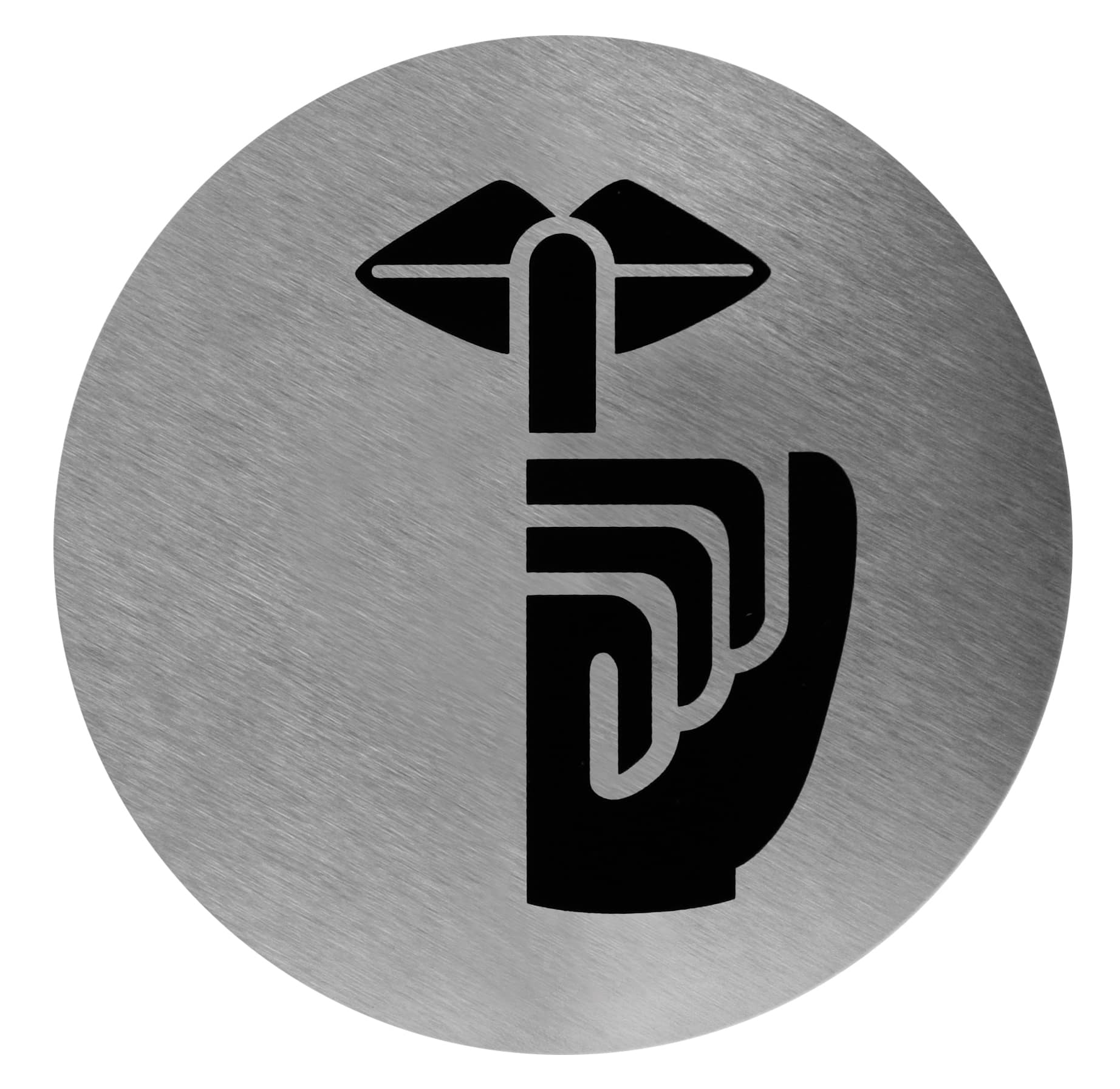 Unisex toalettskylt – Tystnad