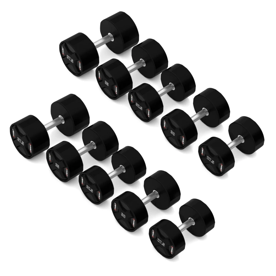 Håndvægtsæt i polyuretan 2 x 27,5–37,5 kg (i alt 325 kg) fra HPC