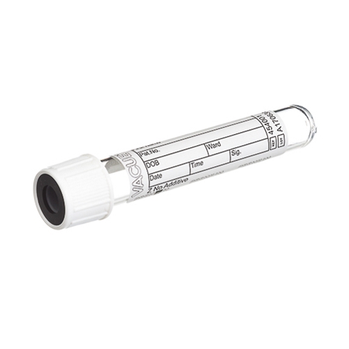 Vakuumrör VACUETTE pappersetikett – 5/4ml neutral vitsvart – 50 st