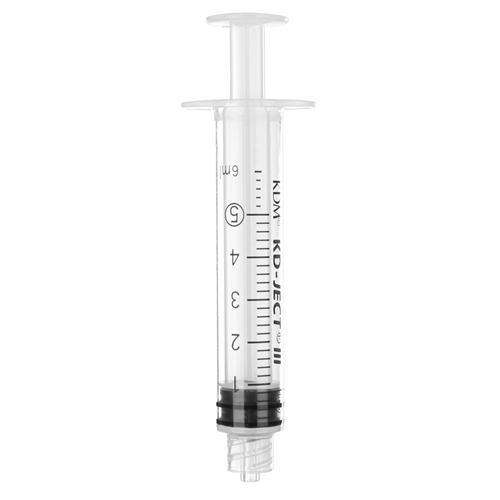 Luerlock-sprøjte 3-komponent KD-Ject - 5ml grad 0,2ml centreret - 100 stk