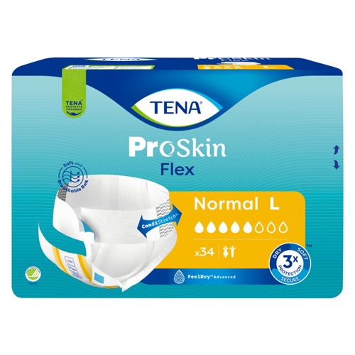 Majtki chłonne na nietrzymanie moczu all-in-one z pasem - TENA Flex Normal L - 102 szt.
