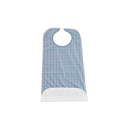 Wiederverwendbarer Lätzchen mit Tasche Heinex 45x90 cm Halsausschnitt 37 43 48 cm blau