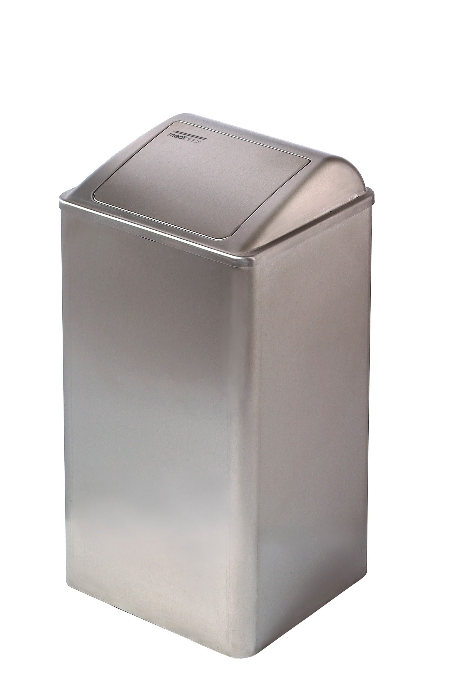 Affaldsspand med svinglåg - 65 liter - Rostfritt stål – Satin