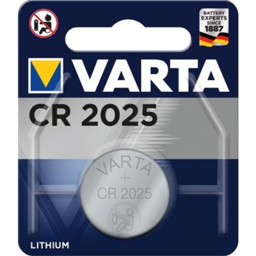 Bateria litowa 3V CR2025 - Varta CR2025;Ø20x2,5mm