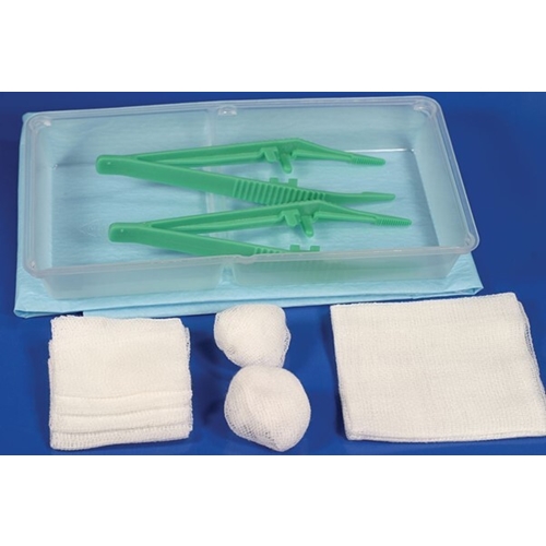 Verbandwechsel-Set mit Gaze Bastos Viegas - 2 Pinzetten - 300 St.