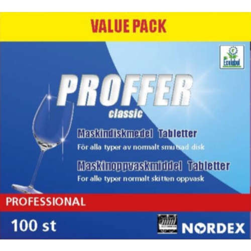 Konetiskitabletit Classic Tabs - 100 kpl/pakkaus Proffer Joutsenmerkki - 100 kpl