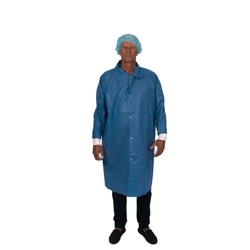 Besucherkittel evercare XP - L mit blauen Bündchen - 20 Stk.