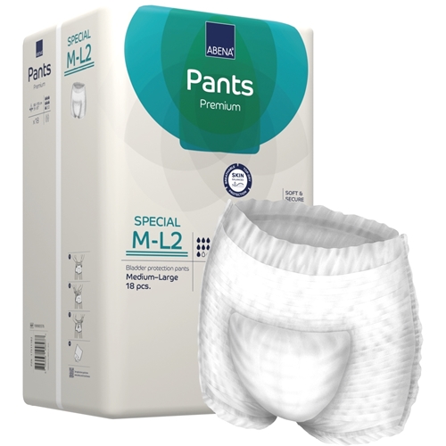 All-in-one-inkontinenssihousut - ABENA Pants Prem Special M-L2 - 108 kpl