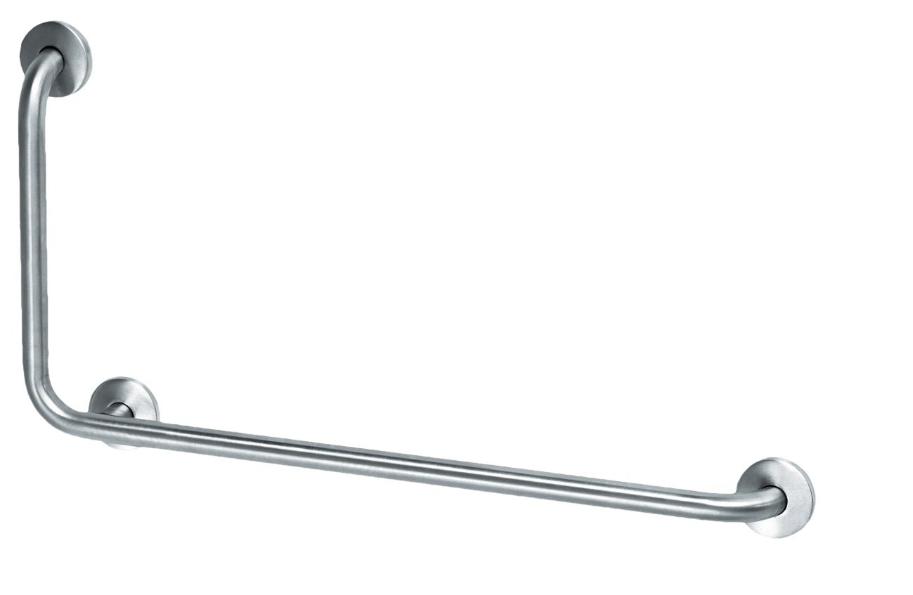 90o angled grab rail - Satin - Left