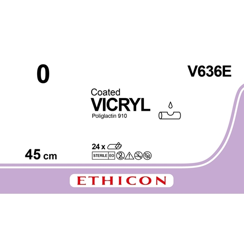 Vicryl G-0 V636E -ompeluaine - suturpack - 24 kpl