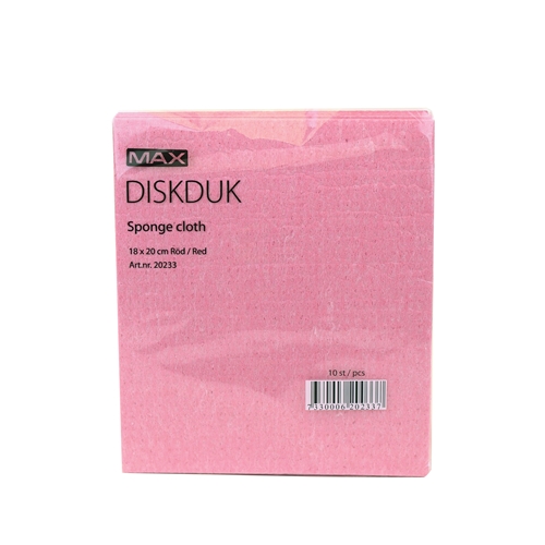 Discklud/skuresvamp MAX - 18x20 cm rød - 10 stk