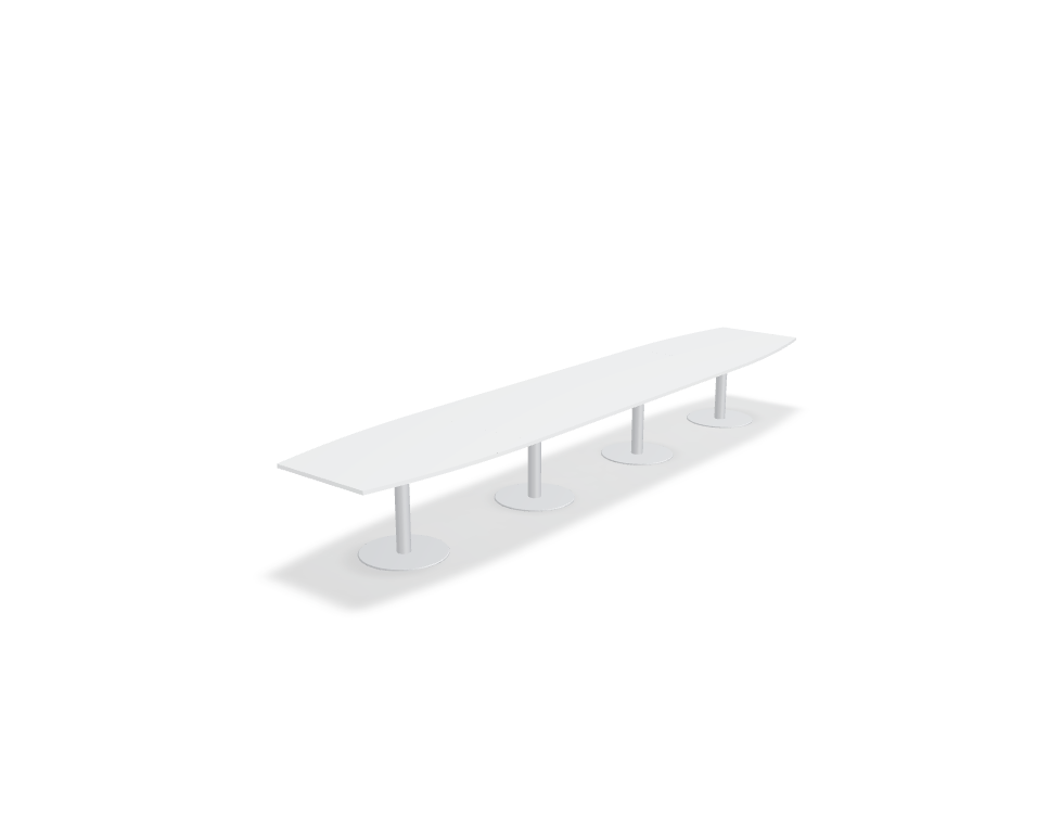 Konferencebord til 6-14 personer - Tack - 560x110 cm - Båtformad